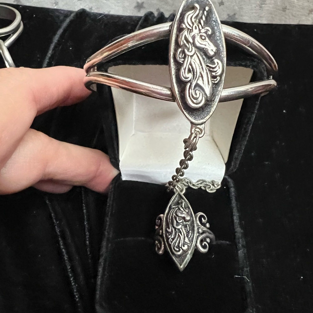 Silver Unicorn Bracelet with Charm